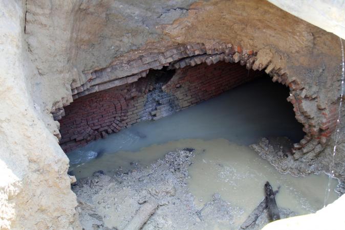 collapsed sewer
