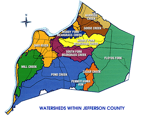 Jefferson County Ky Map Watersheds | Msd